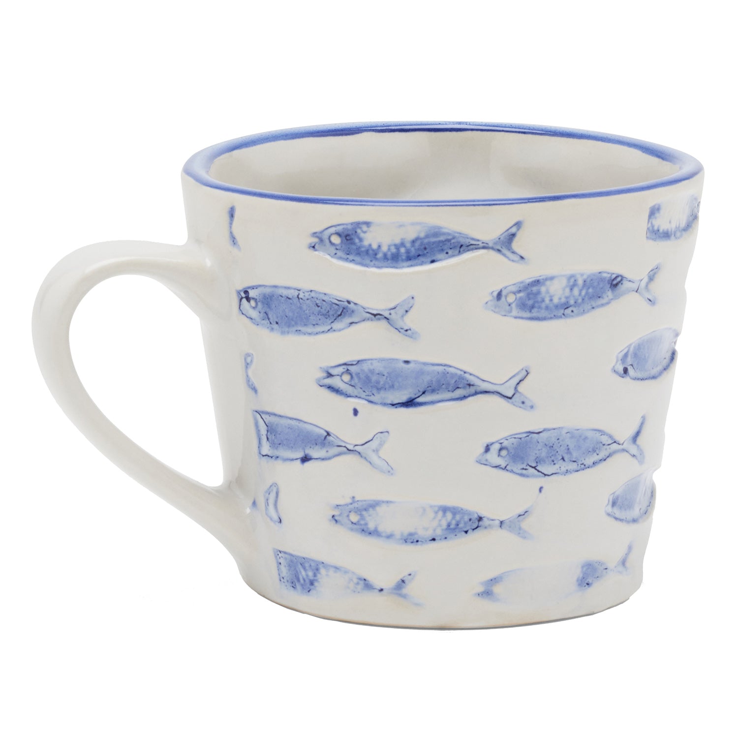 Gideon White/Blue Stoneware Dinnerware - Thumbnail 4