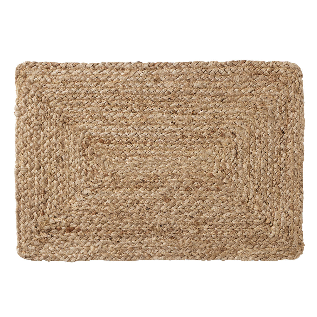 Grant Dark Natural Jute Placemats Set Of 4 (Rectangle)