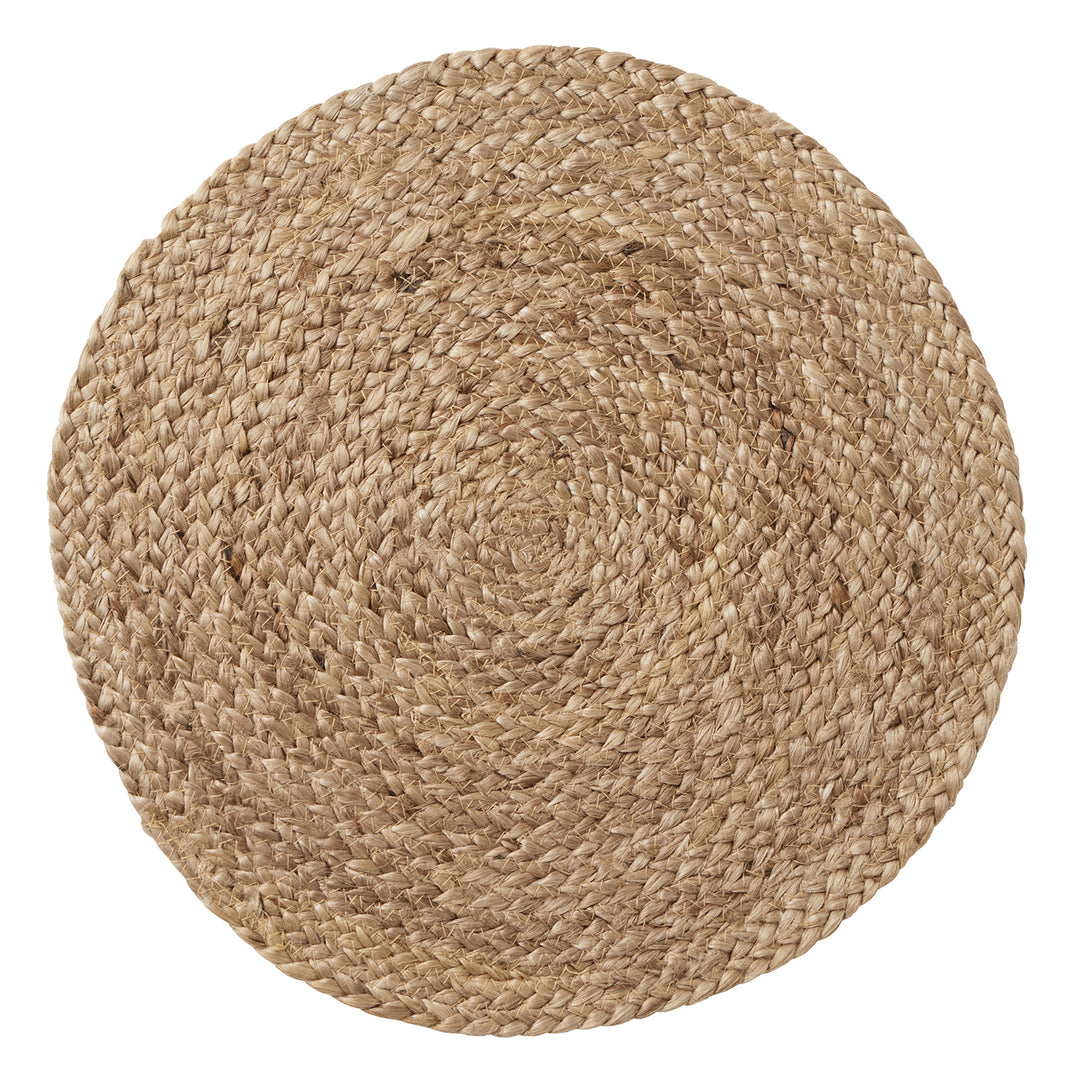 Grant Dark Natural Jute Placemats Set Of 4 (Round)