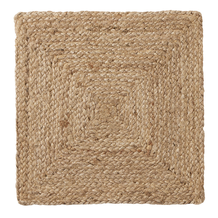 Grant Dark Natural Jute Placemats Set Of 4 (Square)