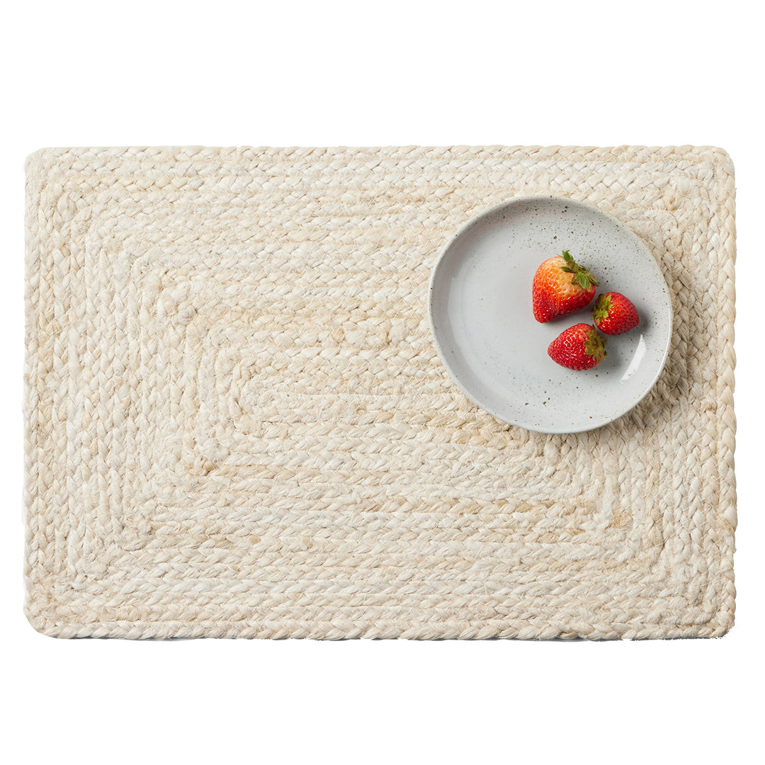 Grant Ivory Jute Placemats Set Of 4 (Rectangle)