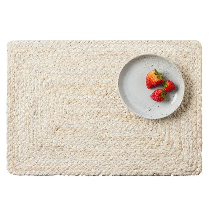 Grant Ivory Jute Placemats Set Of 4 (Rectangle)