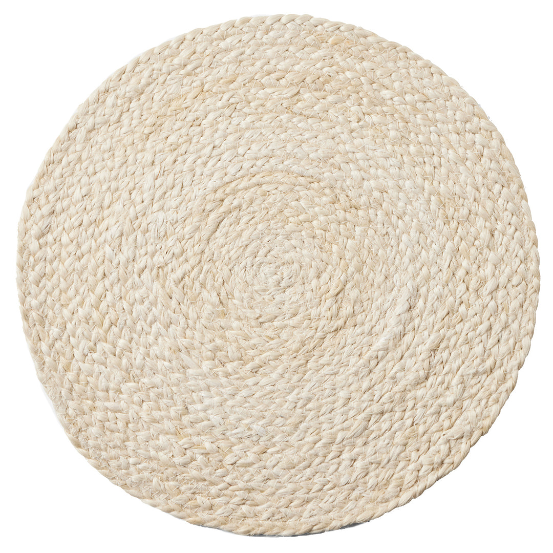 Grant Ivory Jute Placemats Set Of 4 (Round)