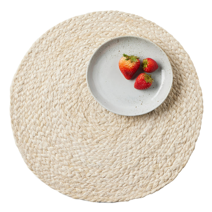 Grant Ivory Jute Placemats Set Of 4 (Round)