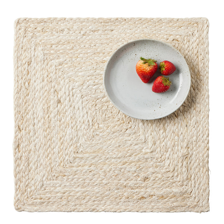 Grant Ivory Jute Placemats Set Of 4 (Square)