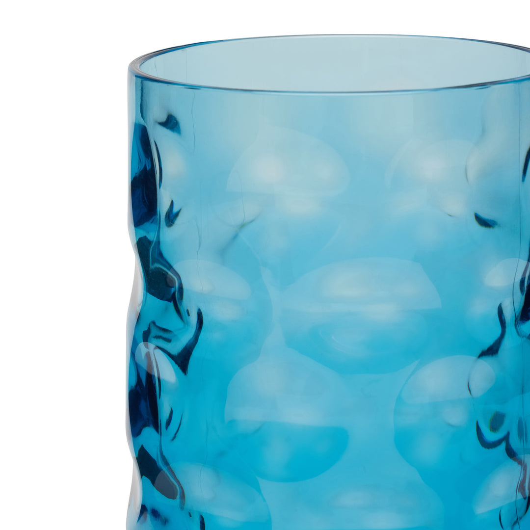 Halsey Blue Acrylic Highball Glasses Set/6