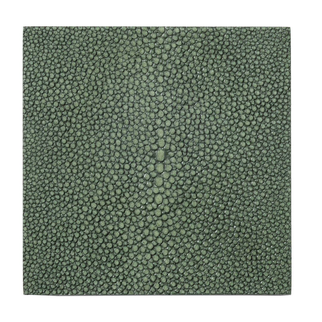 Henry Faux Shagreen Juniper Coasters Set Of 4