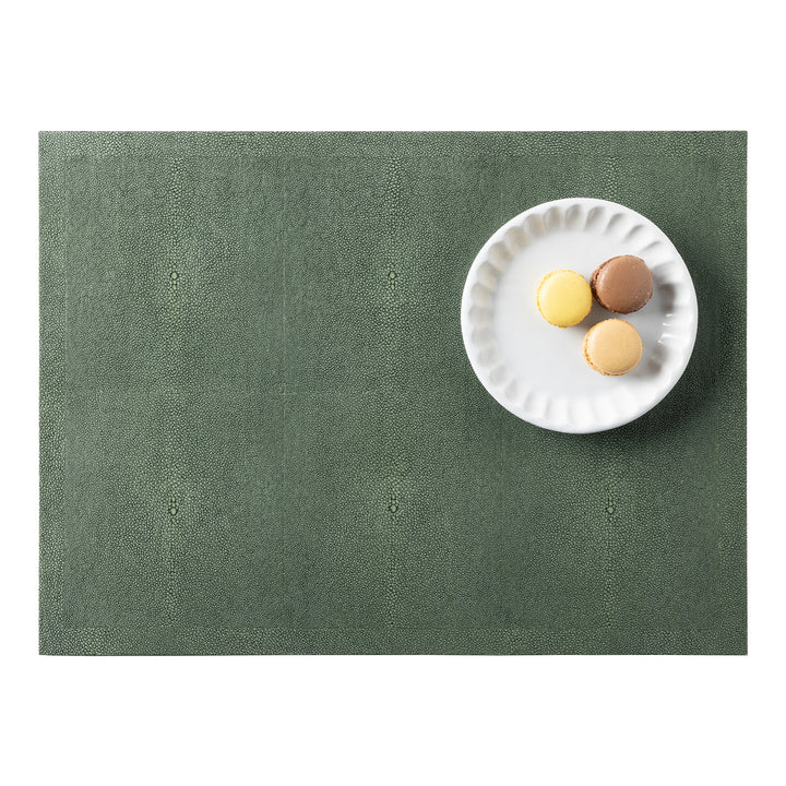 Henry Faux Shagreen Juniper Placemats Set Of 2 (Rectangle)