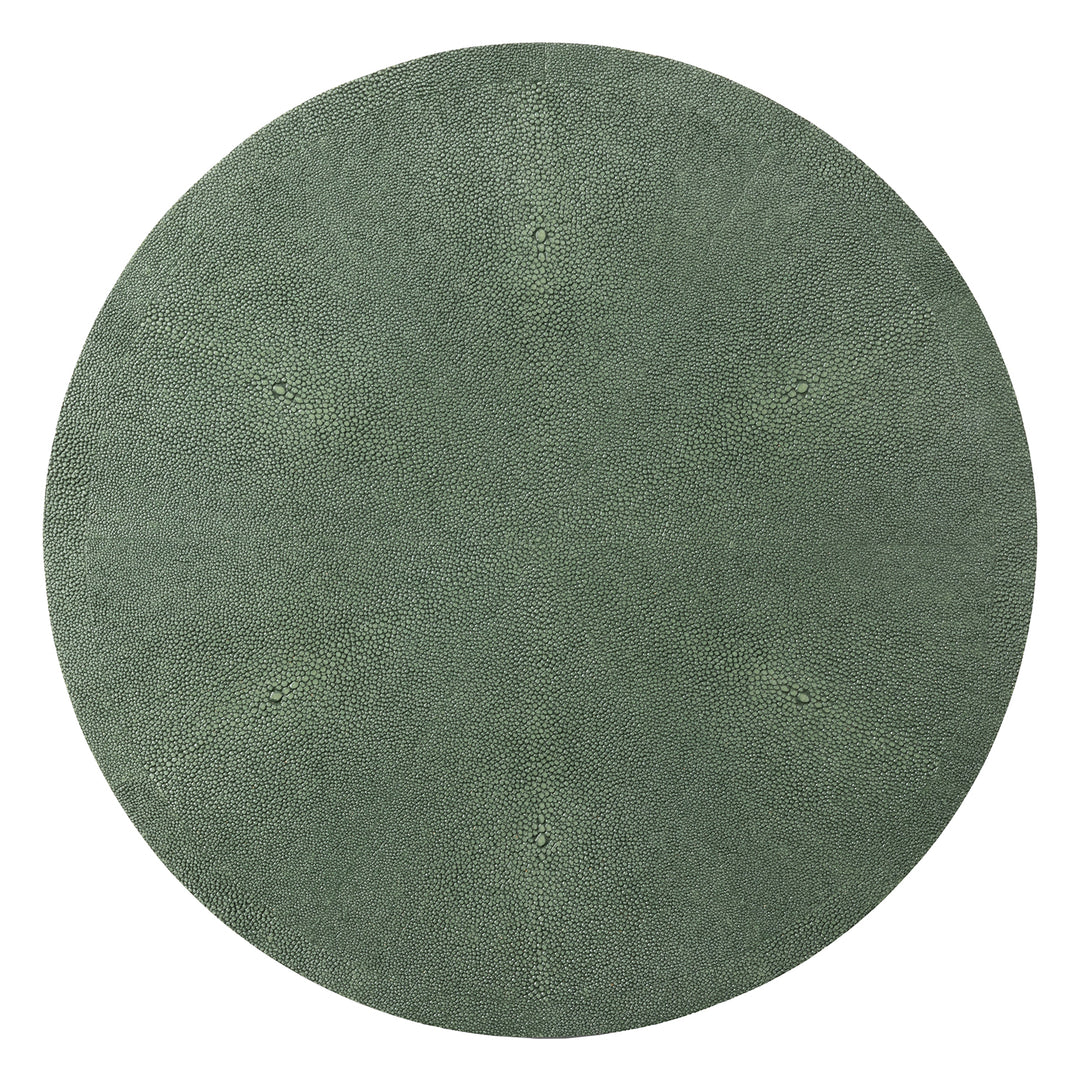 Henry Faux Shagreen Juniper Placemats Set Of 2 (Round)