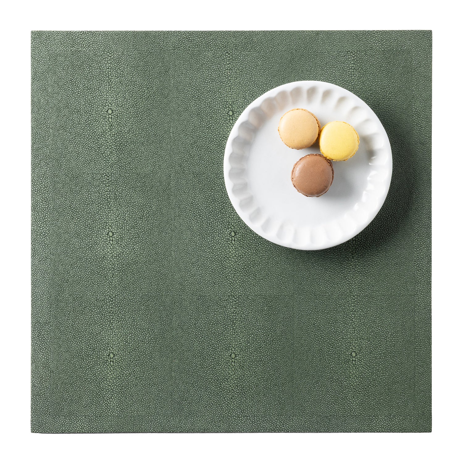 Henry Faux Shagreen Juniper Placemats Set Of 2 - Thumbnail 4
