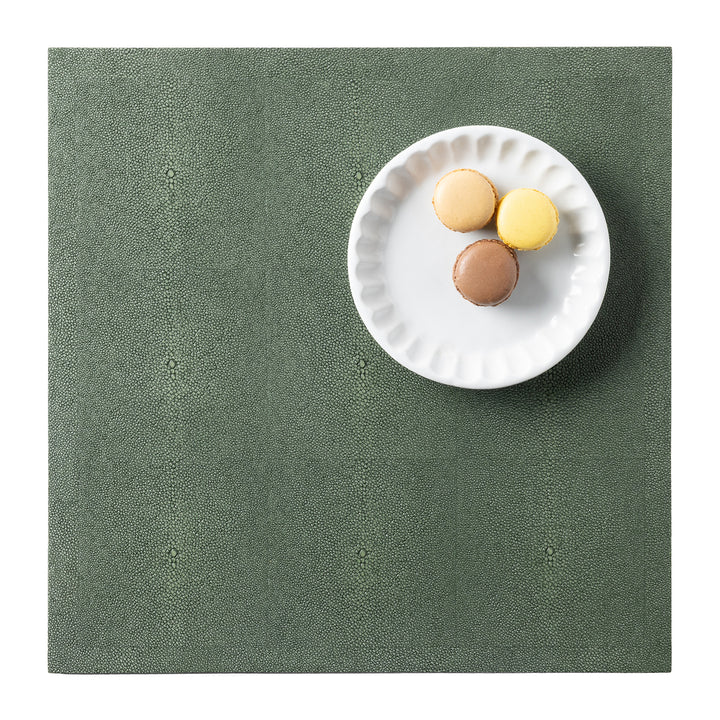 Henry Faux Shagreen Juniper Placemats Set Of 2 (Square)