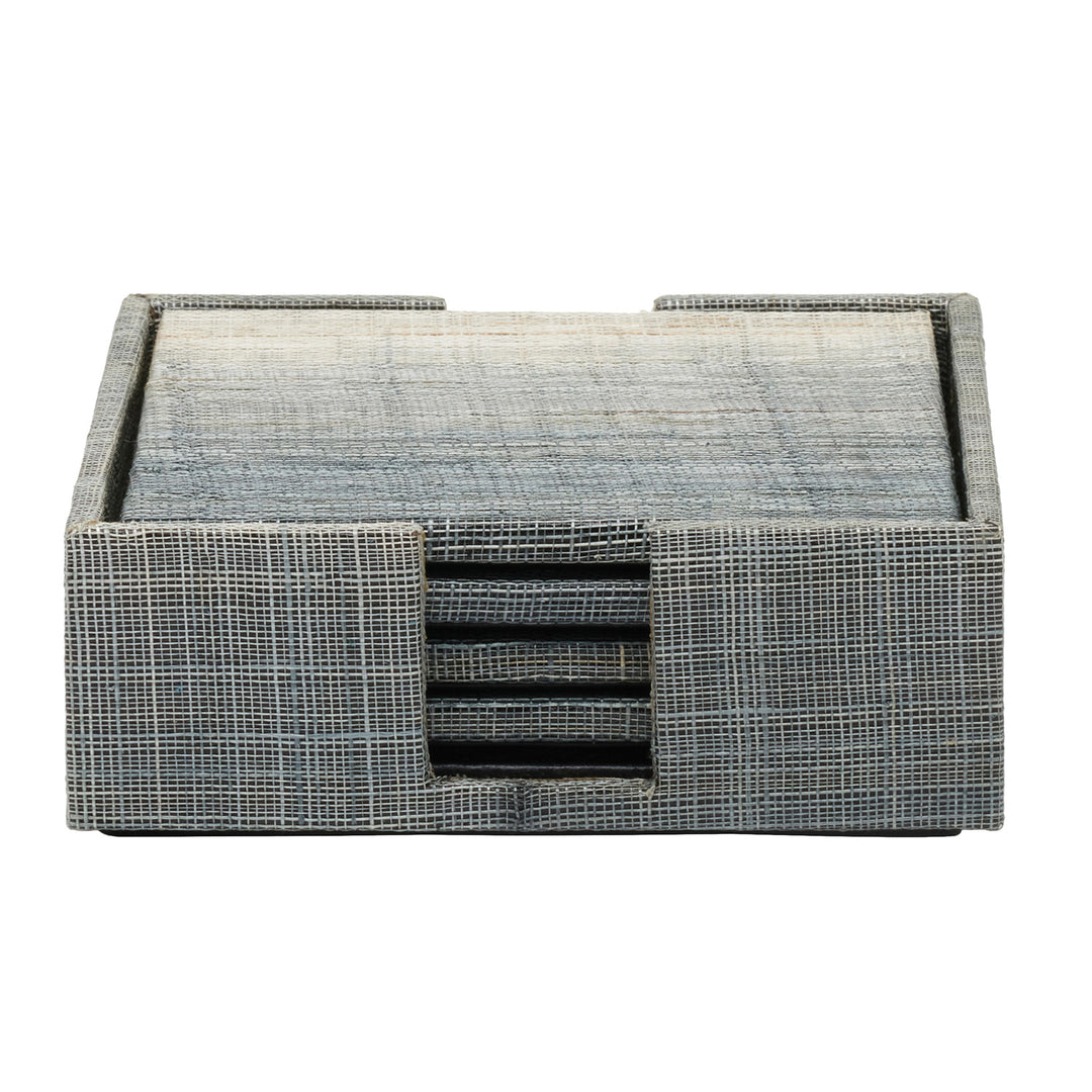 Hudson Charcoal Abaca Coasters Set Of 4