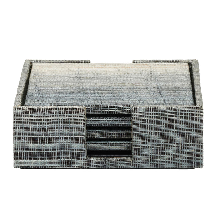 Hudson Charcoal Abaca Coasters Set Of 4