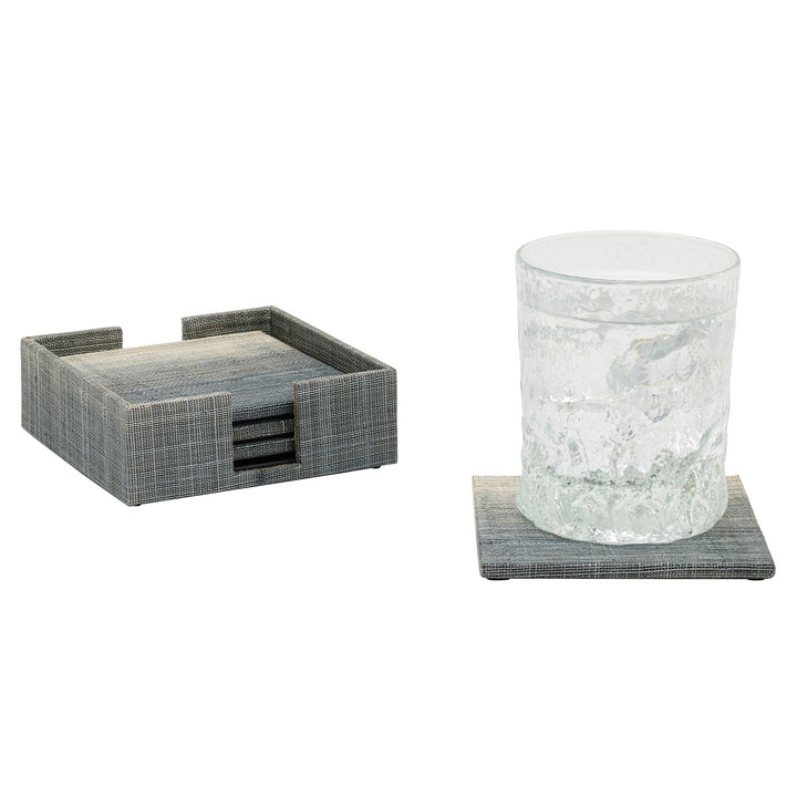 Hudson Charcoal Abaca Coasters Set Of 4