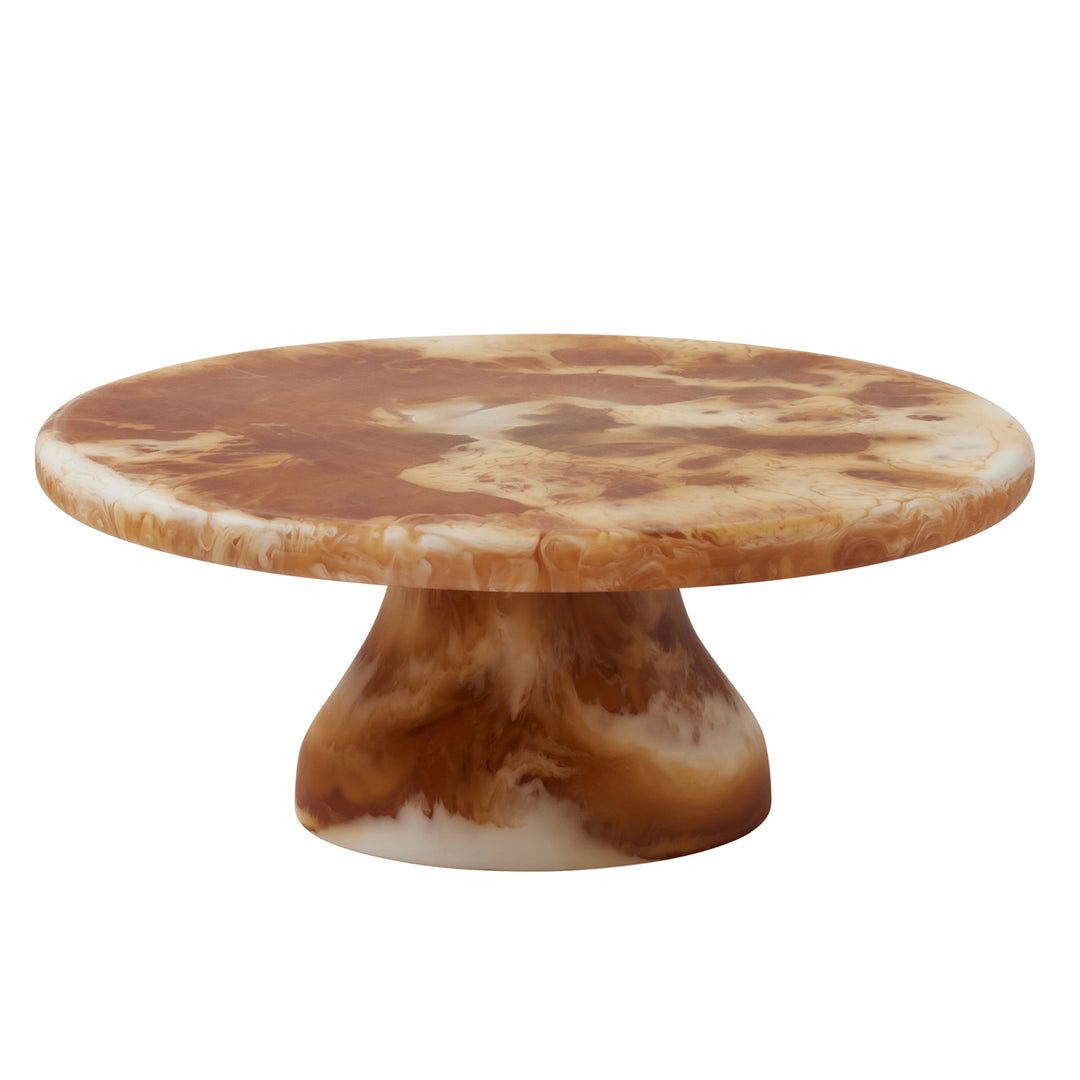 Hugo Amber Swirled Resin Cake Stand