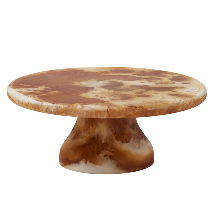 Hugo Amber Swirled Resin Cake Stand