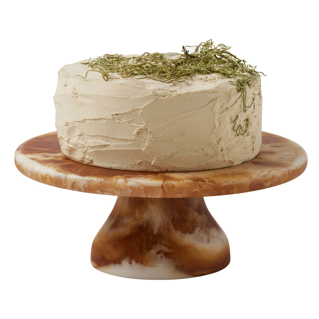 Hugo Amber Swirled Resin Cake Stand