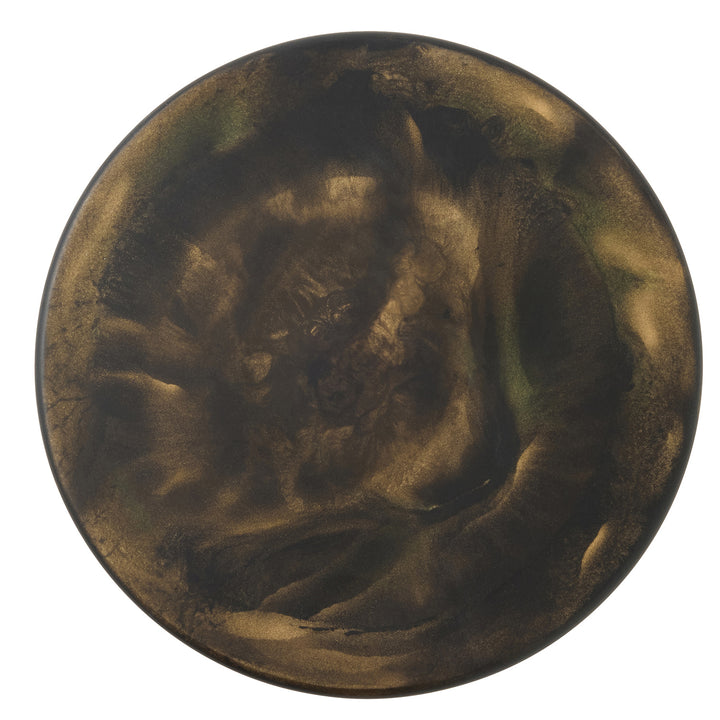 Hugo Black/Gold Swirled Resin Cake Stand