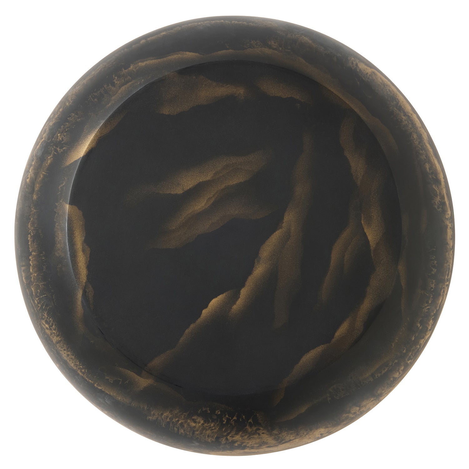 Hugo Black/Gold Swirled Resin Chip And Dip Bowl - Thumbnail 5
