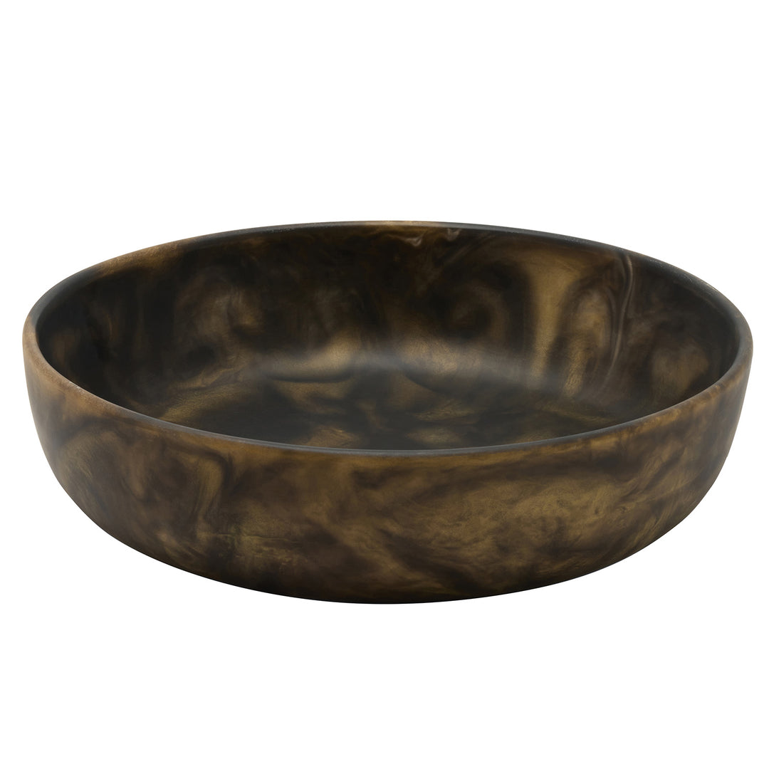 Hugo Black/Gold Swirled Large Serving Bowl