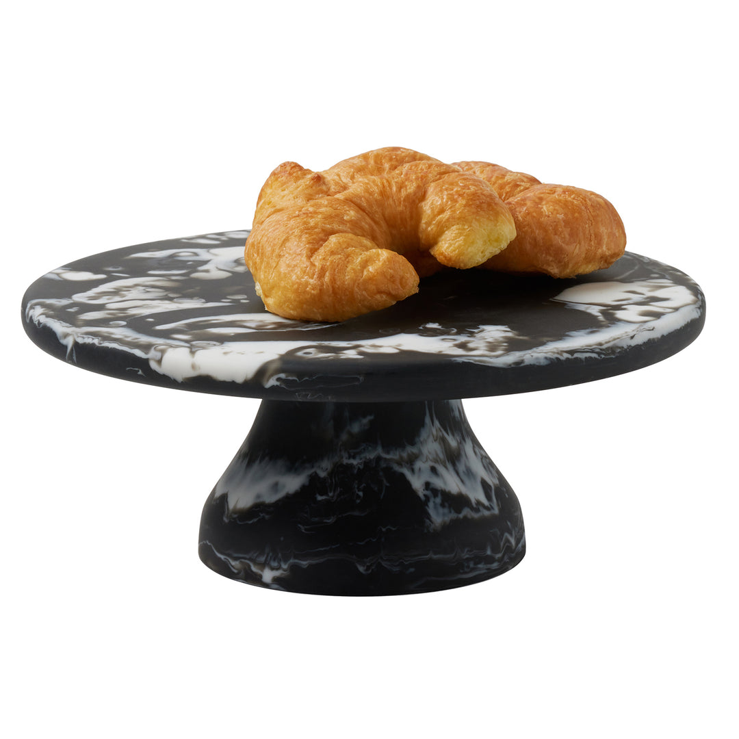 Hugo Black Swirled Resin Cake Stand