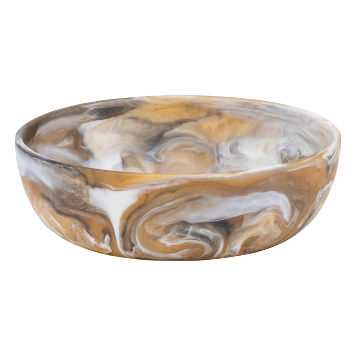 Hugo Black/Tan Swirled Small Serving Bowl Set/2