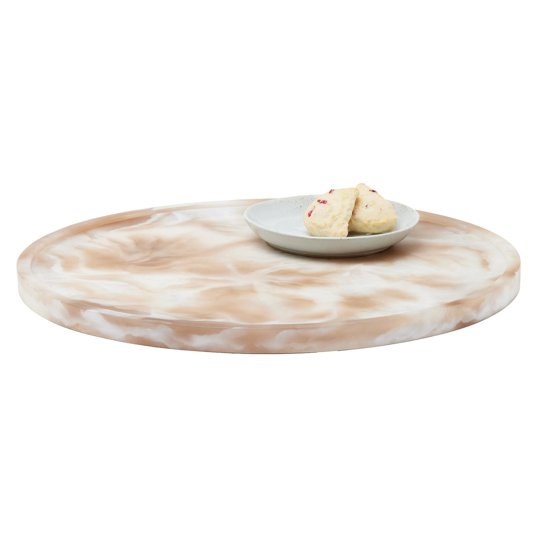 Hugo Brown Swirled Lazy Susan 18"D