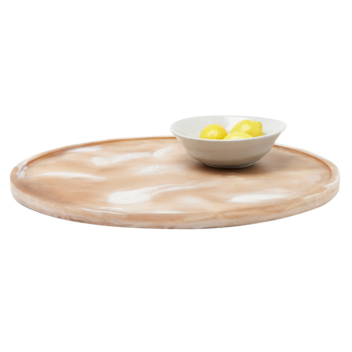 Hugo Brown Swirled Lazy Susan 24"D