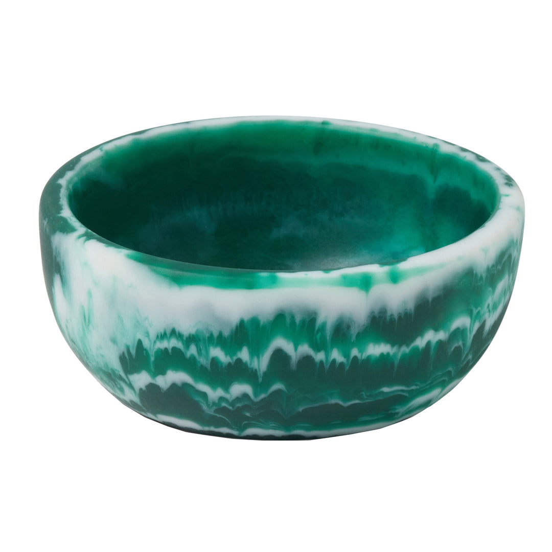 Hugo Dark Green Swirled Small Serving Bowl Set/2