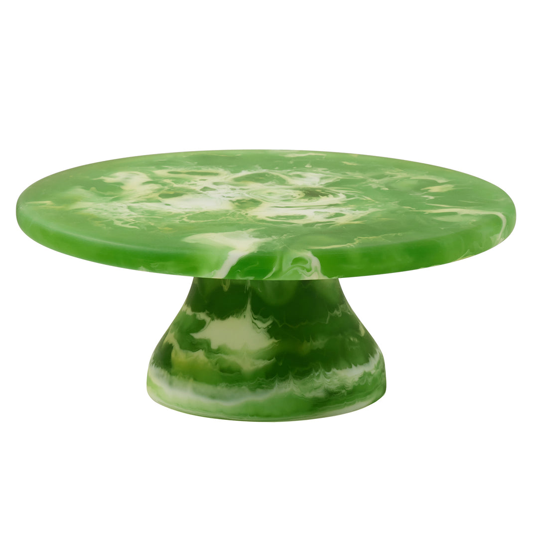 Hugo Green Swirled Resin Cake Stand