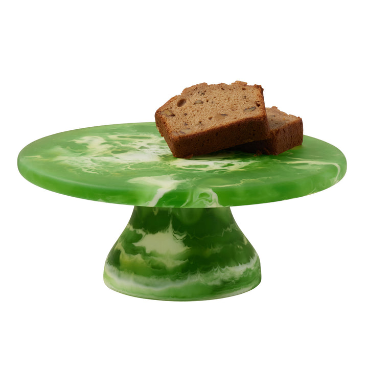Hugo Green Swirled Resin Cake Stand