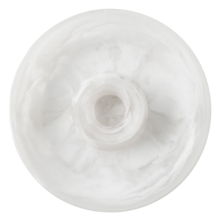 Hugo White Swirled Resin Chip And Dip Bowl