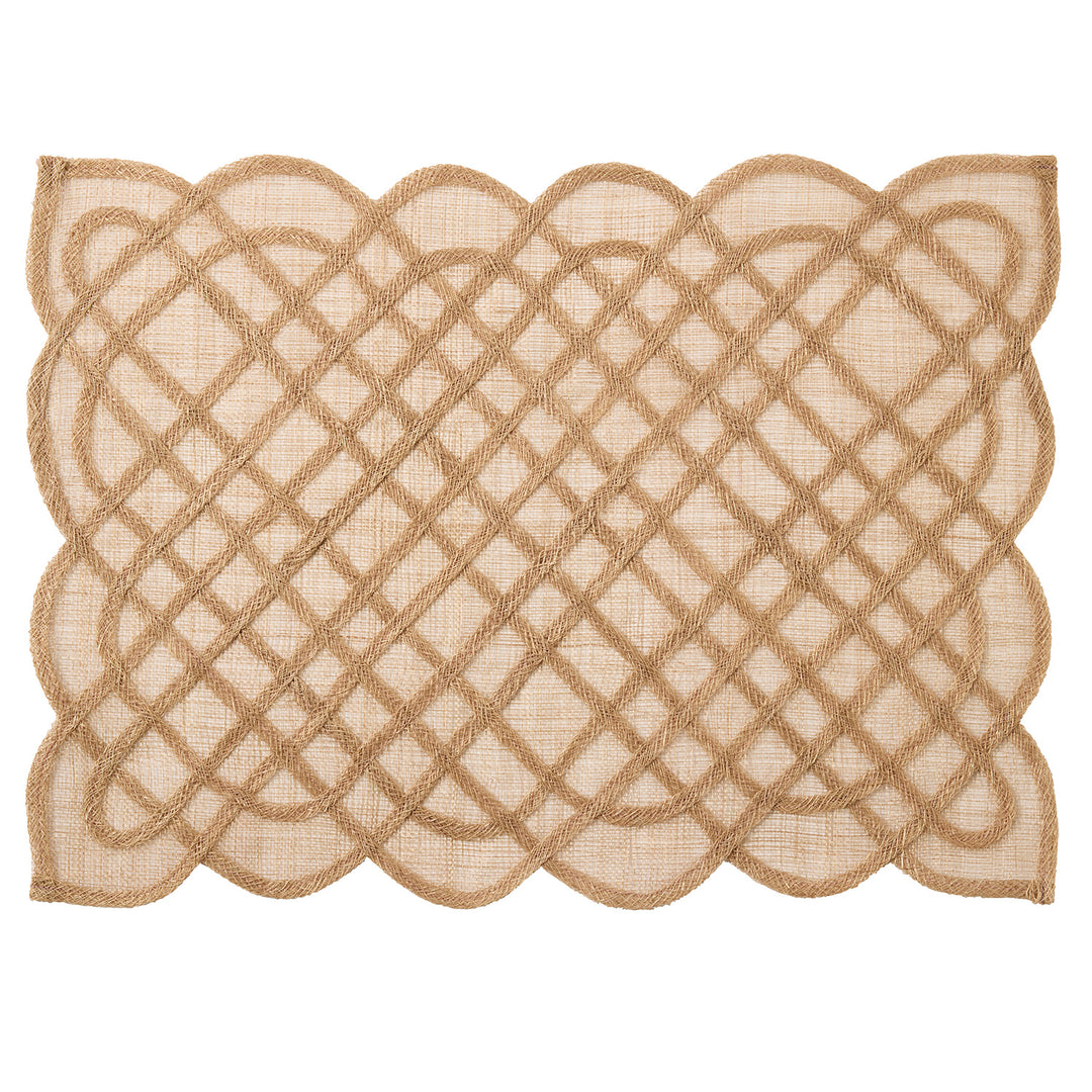 Ines Almond Abaca Rectangle Placemats Set of Four