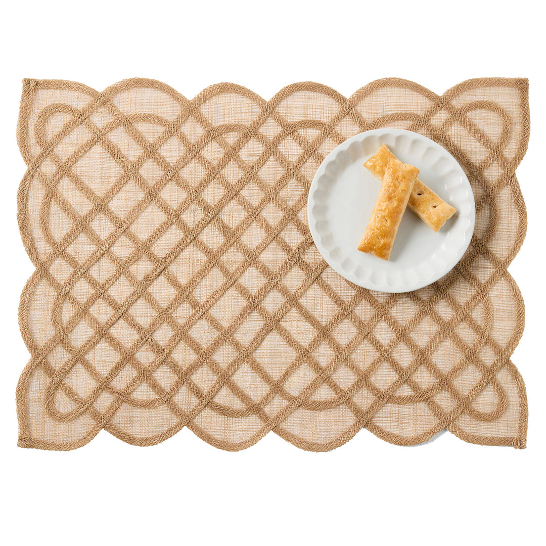 Ines Almond Abaca Rectangle Placemats Set of Four