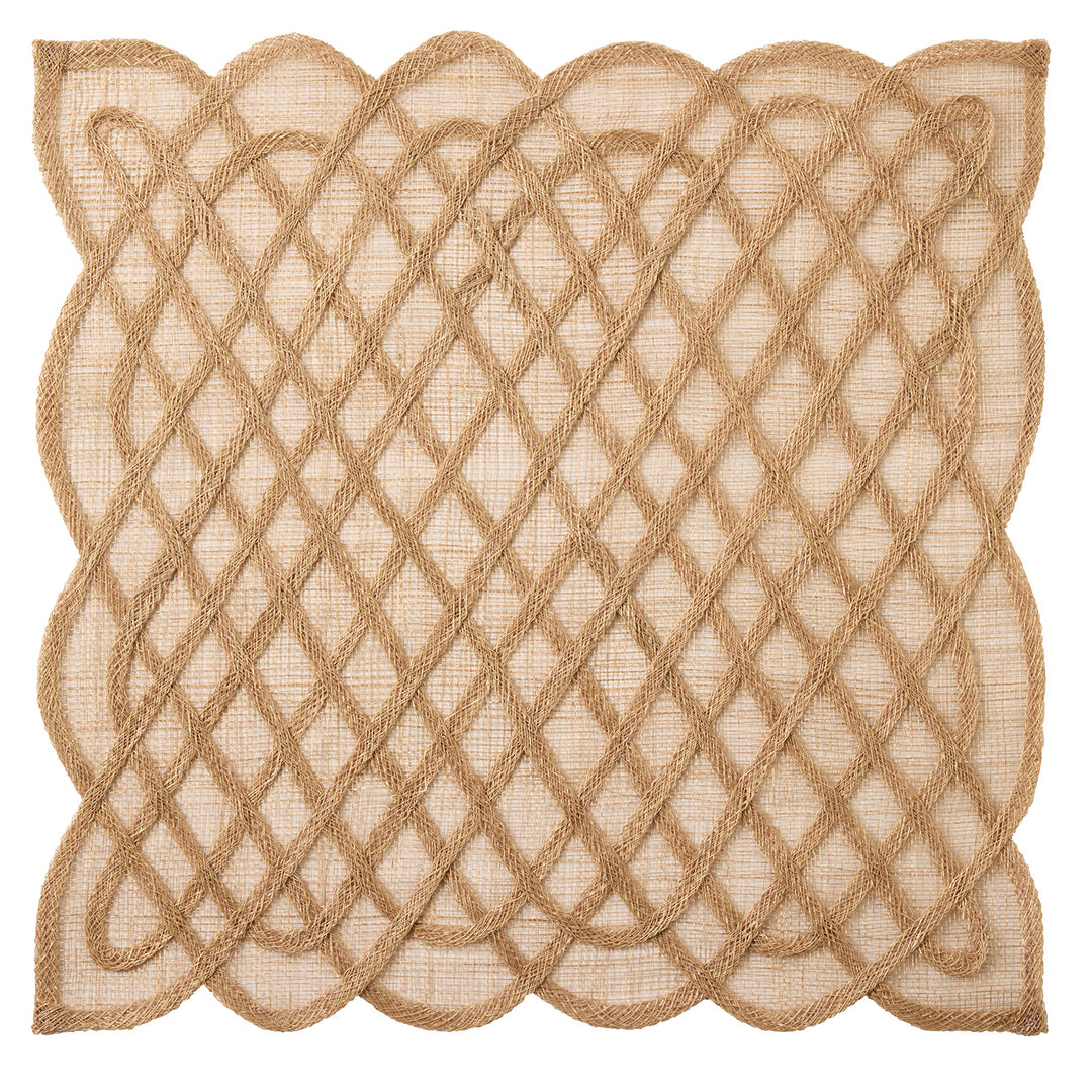Ines Almond Abaca Square Placemats Set of Four
