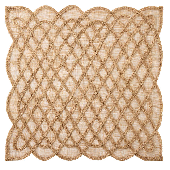 Ines Almond Abaca Square Placemats Set of Four