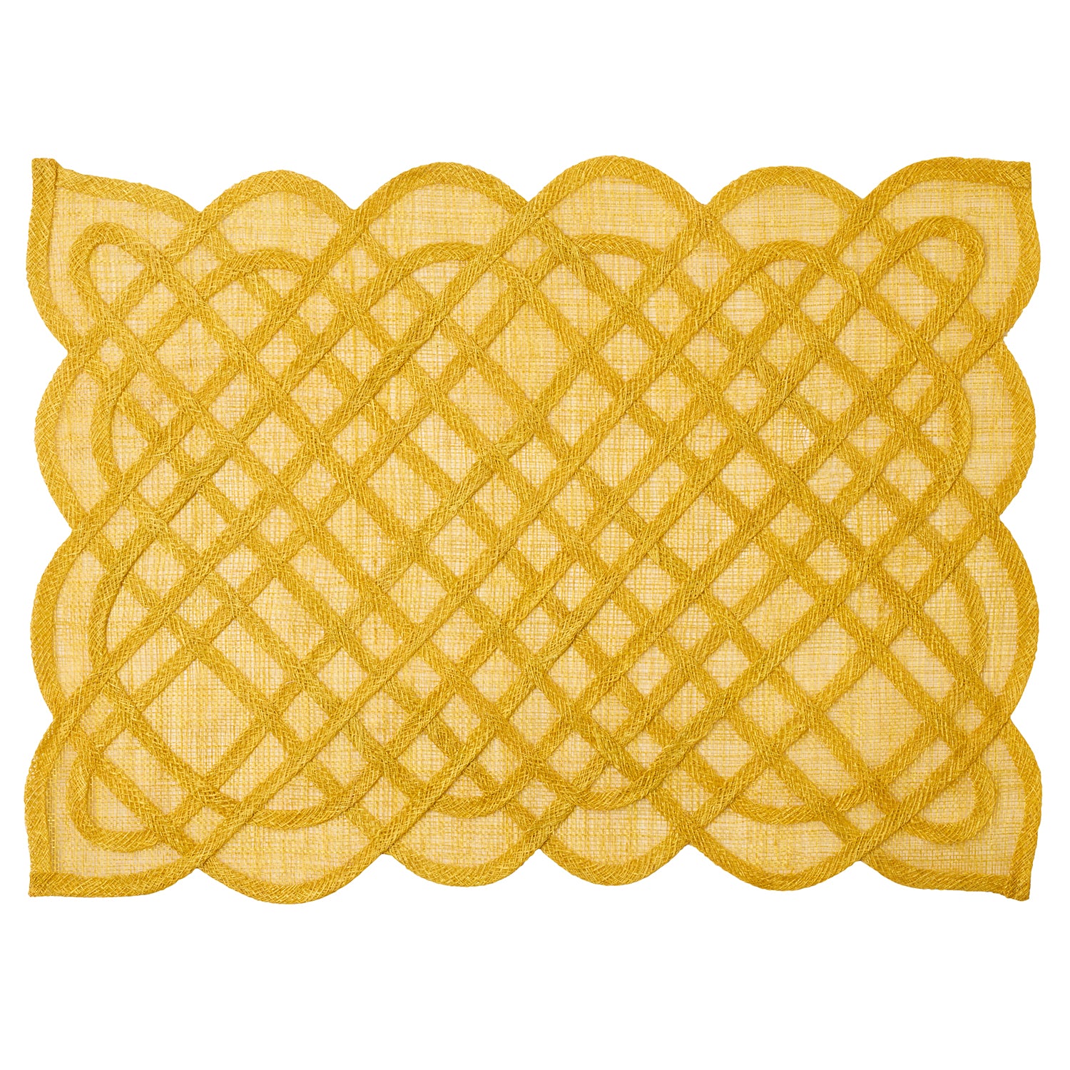Ines Lemon Abaca Rectangle Placemats - Thumbnail 2