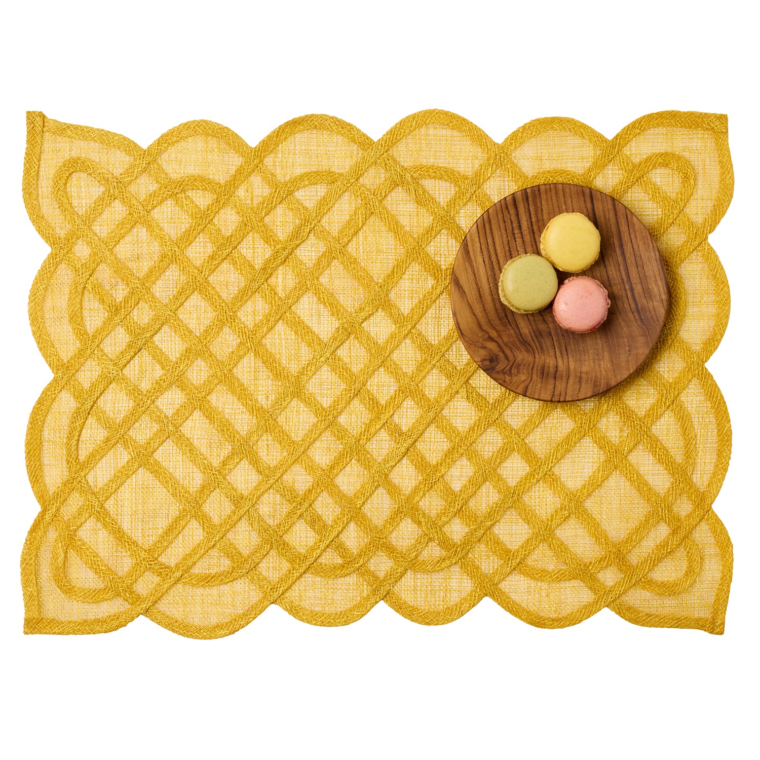 Ines Lemon Abaca Rectangle Placemats