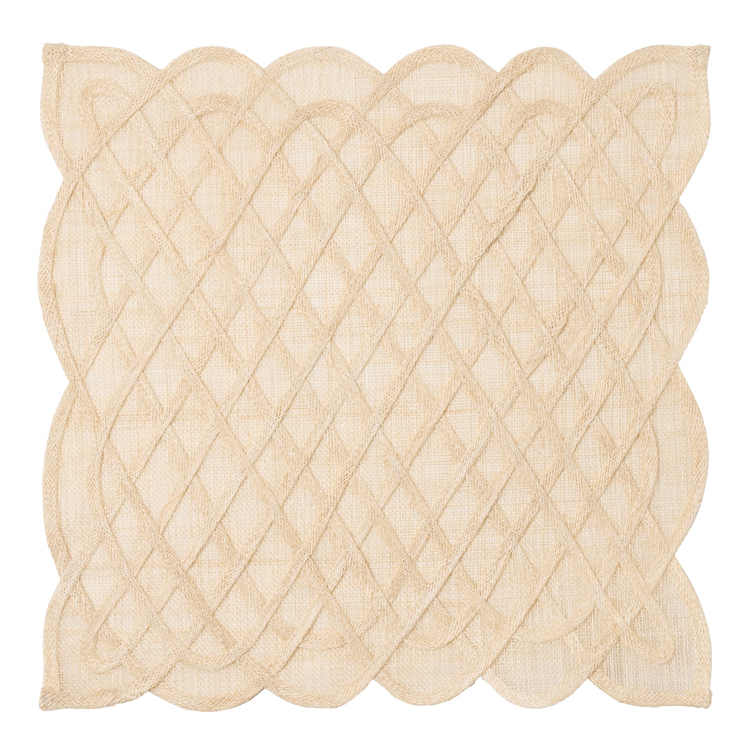 Ines Sand Abaca Square Placemats - Thumbnail 2