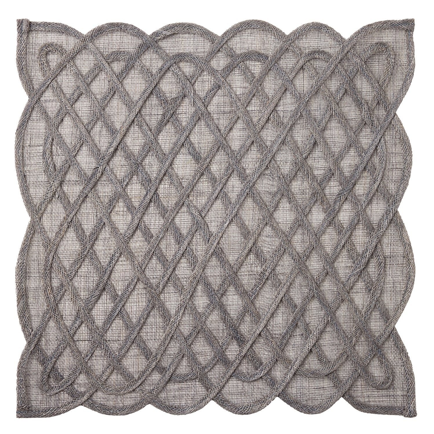Ines Titanium Abaca Square Placemats - Thumbnail 2