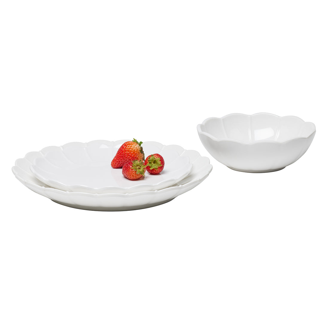 Iris Scallop Melamine Dinnerware