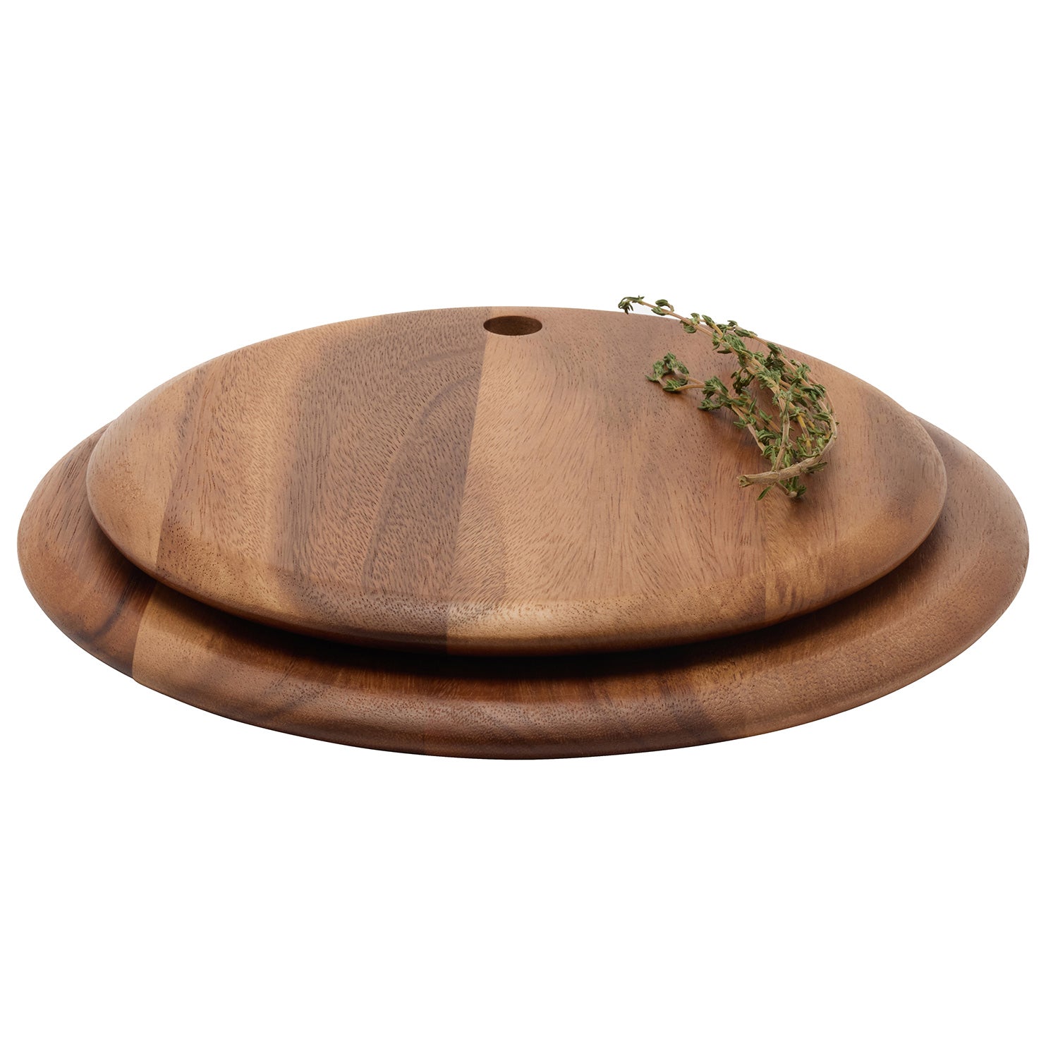 Jameson Natural Round Serving Board Set of Two - Thumbnail 2