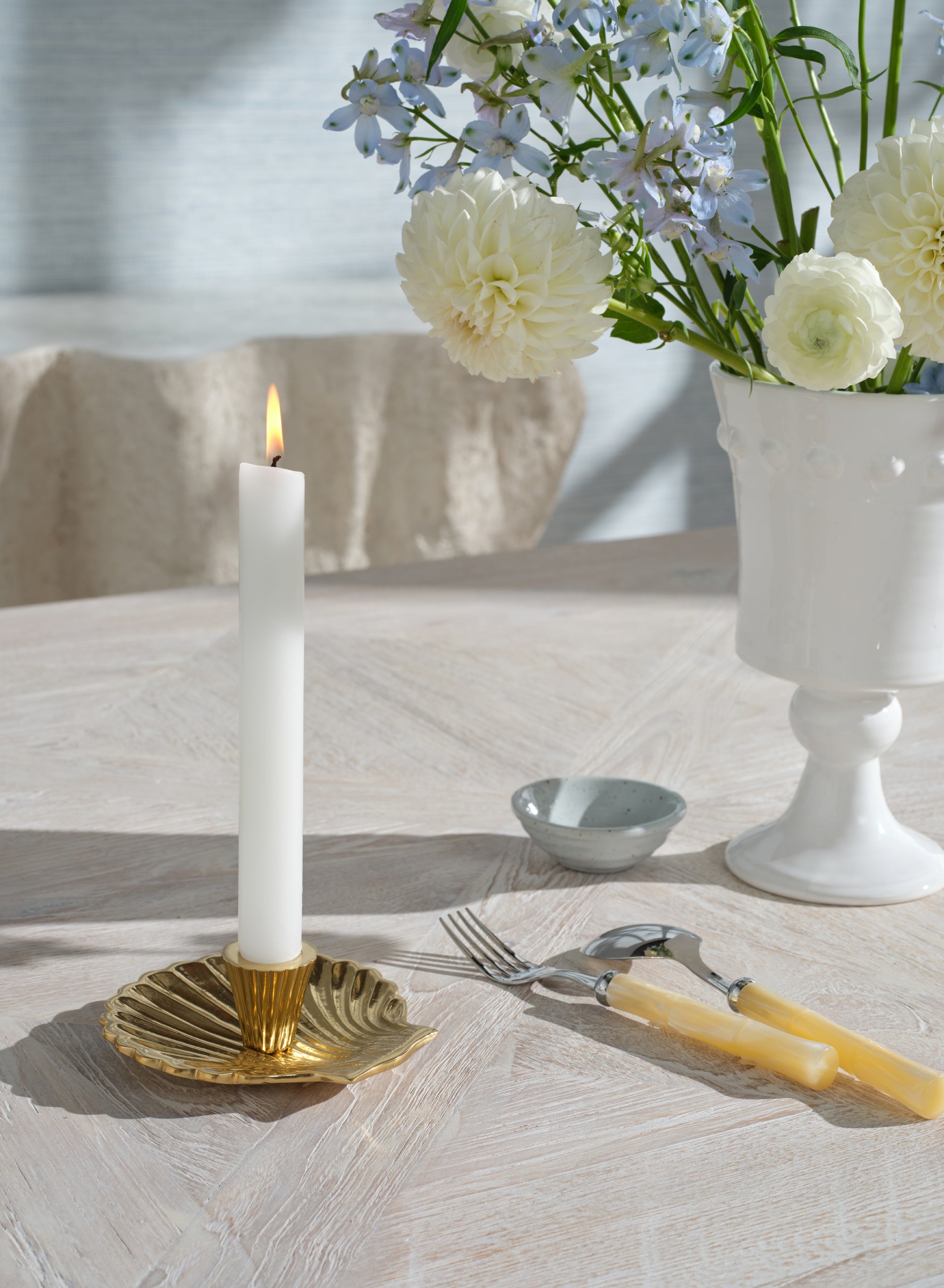 Jovie Polished Gold Candle Holder Set/2 - Thumbnail 5