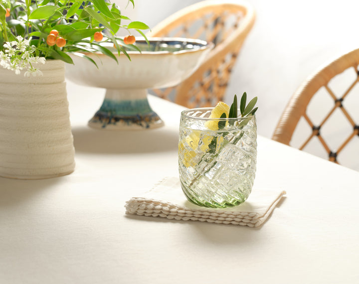 Florence Olive Green Hand Blown Tumbler Glasses Set/6