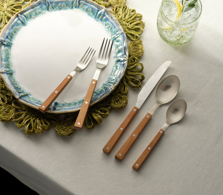Whitman Natural/Matte Silver 5-Piece Flatware Set