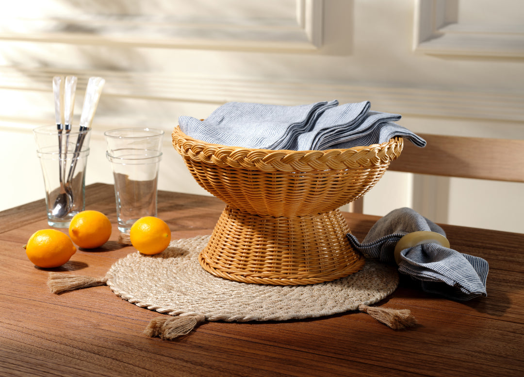 Annmarie Light Honey Rattan Fruit Bowl