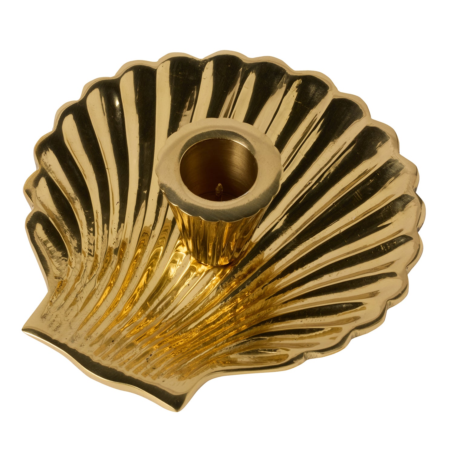 Jovie Polished Gold Candle Holder Set/2 - Thumbnail 3