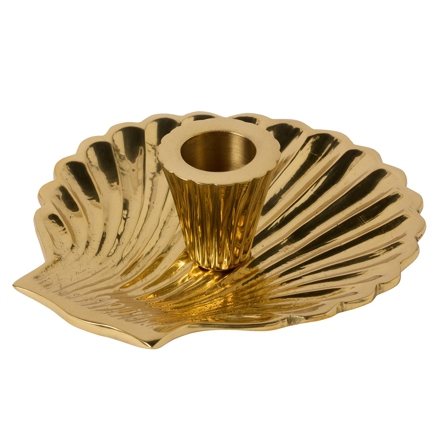 Jovie Polished Gold Candle Holder Set/2 - Thumbnail 4