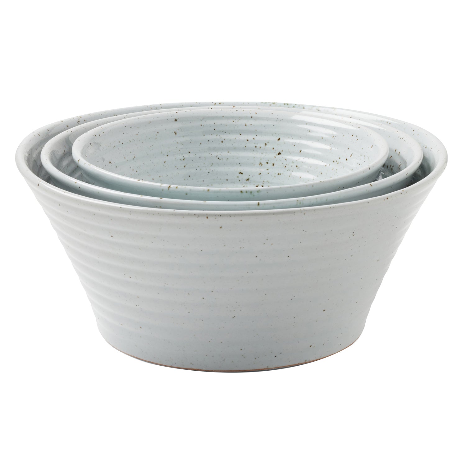 Jules White Salt Glaze Serving Bowl Set/3 - Thumbnail 5