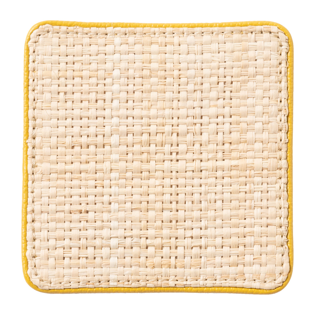 Kenneth Natural/Dandelion Coasters w/ Strap Set Of 6